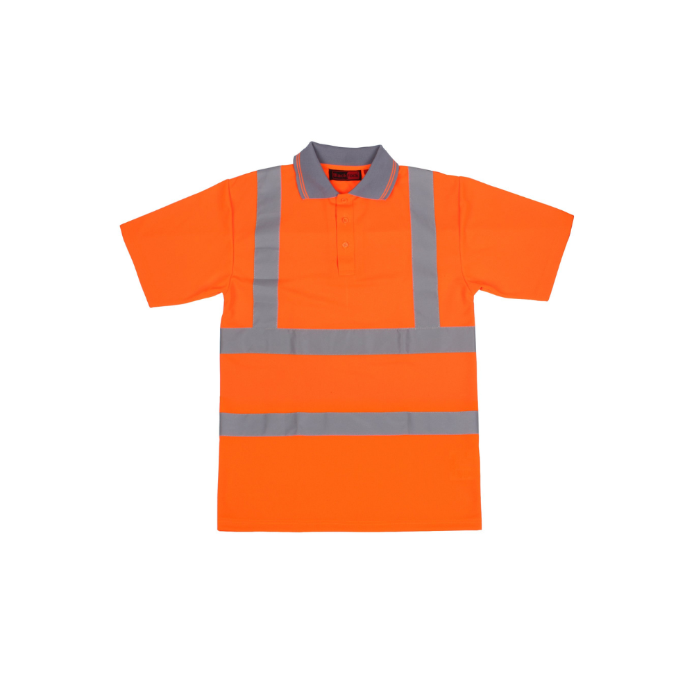 Hi-Vis Orange and Silver Polo Shirt
