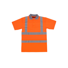 Hi-Vis Orange and Silver Polo Shirt