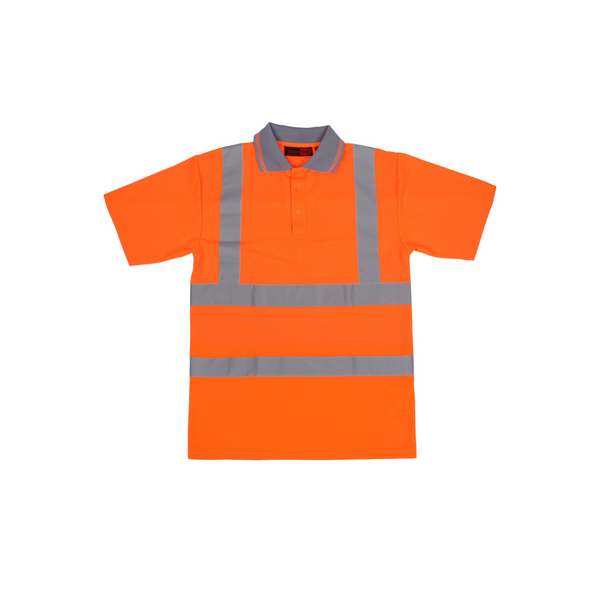 Hi-Vis Orange and Silver Polo Shirt